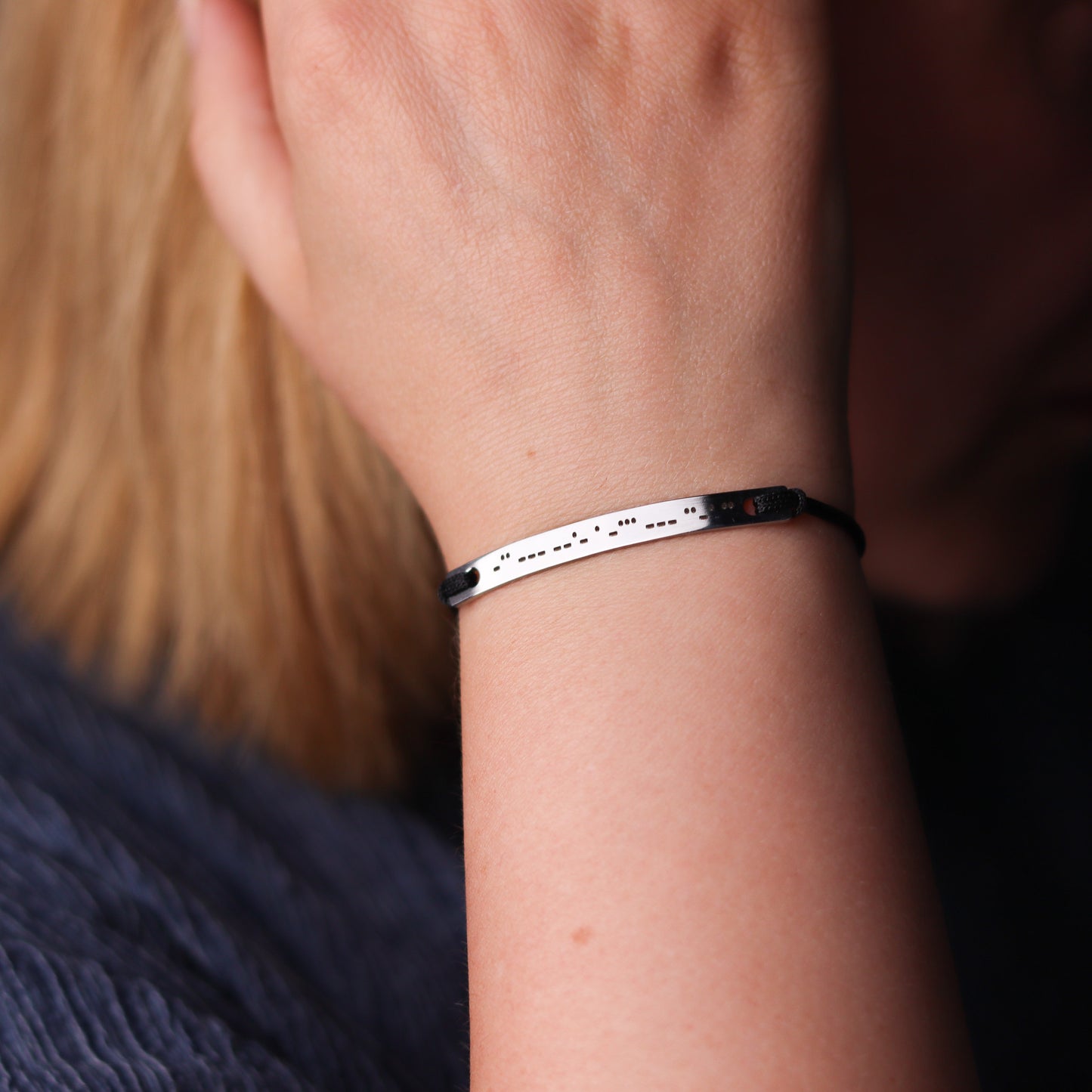Custom Adjustable Morse Code Bracelet