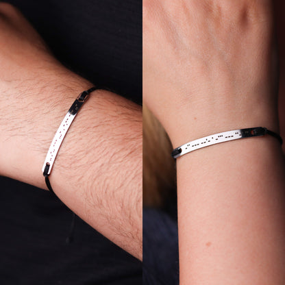 Custom Adjustable Morse Code Bracelet