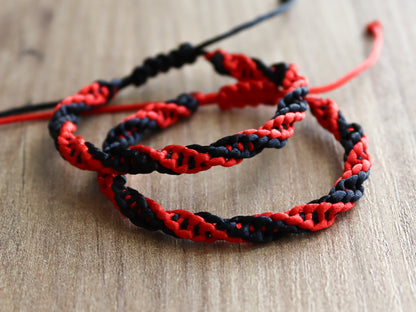 Twisted Braided Couples and Friendships Bracelets Set