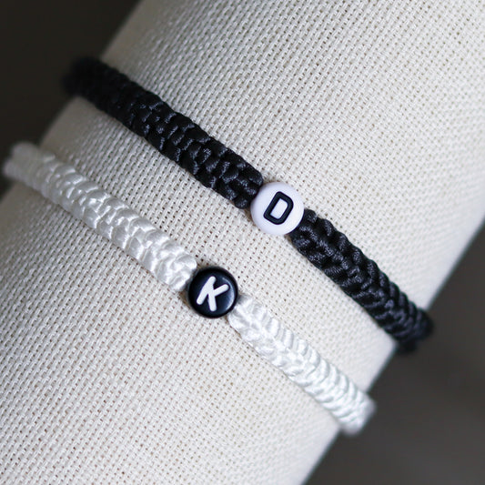 Initial Bracelets Set for Couples and Friendships