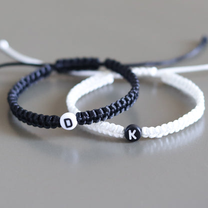 Initial Bracelets Set for Couples and Friendships