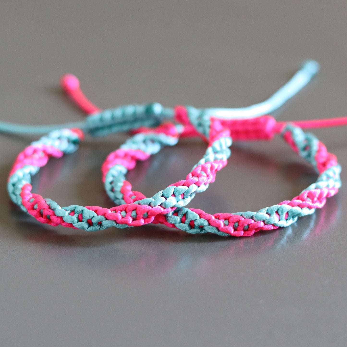 Twisted Braided Couples and Friendships Bracelets Set