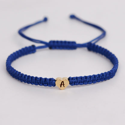Set of 2 Custom Initial Bracelets for Couple and Friendships