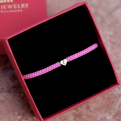 Set of 2 Custom Initial Bracelets for Couple and Friendships