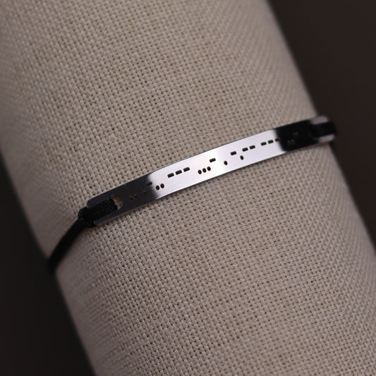 Custom Adjustable Morse Code Bracelet